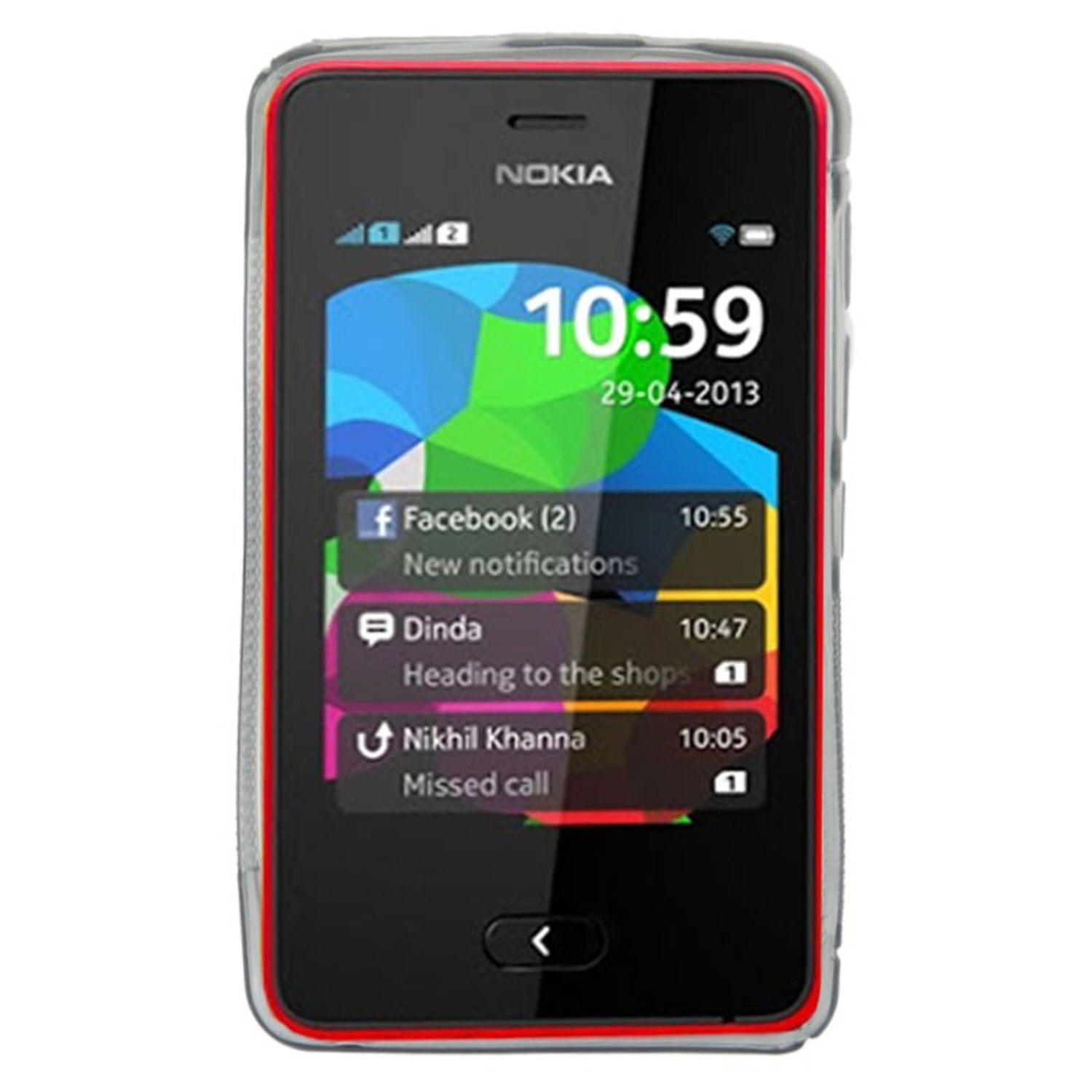 Nokia, Backcover, Handyhülle, Grau Asha 501, DESIGN KÖNIG