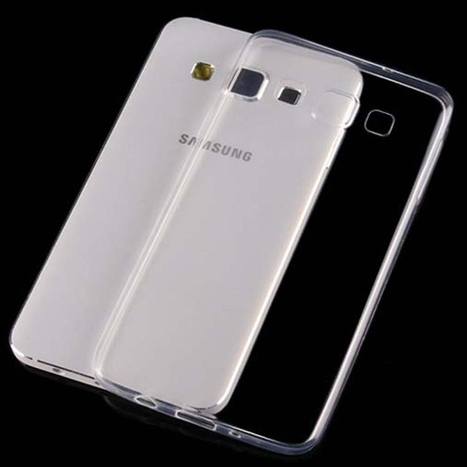 Samsung, Transparent A7 DESIGN KÖNIG Backcover, Handyhülle, Galaxy (2015),