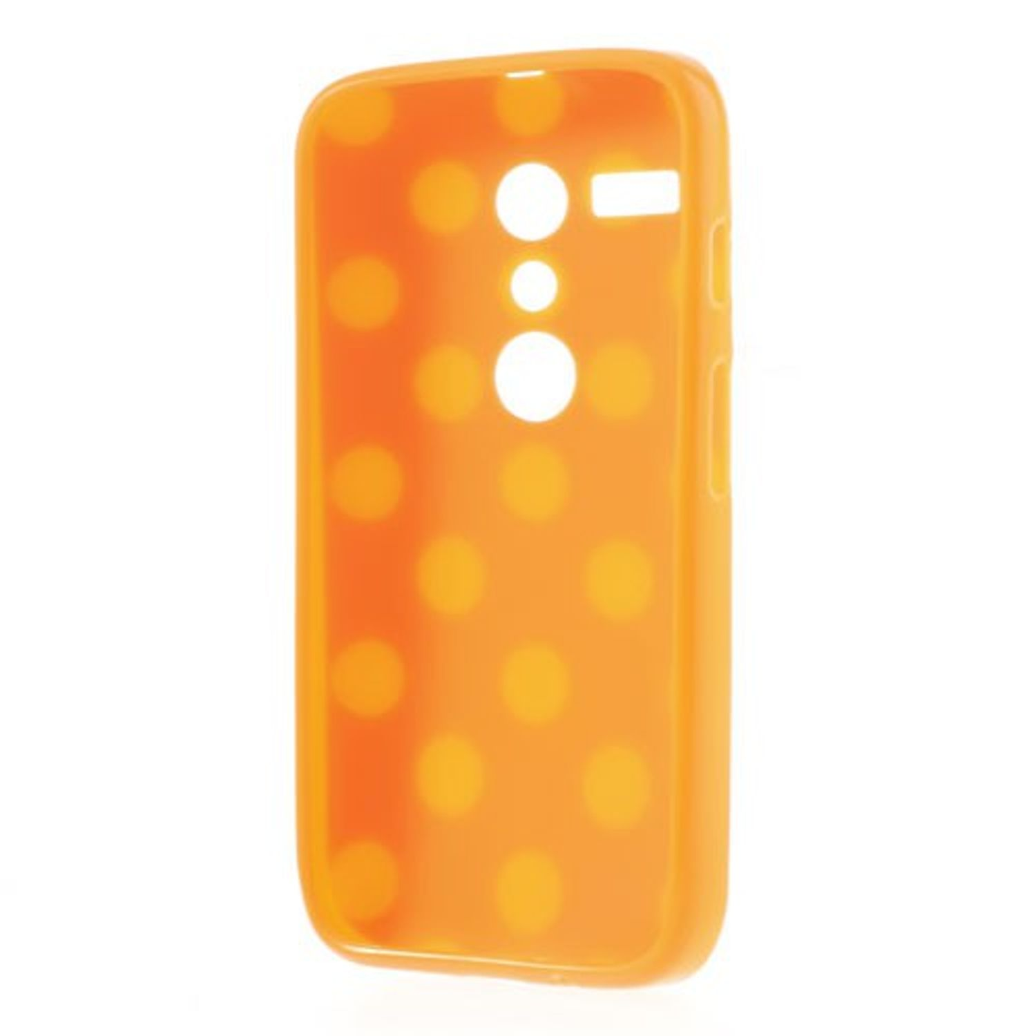 KÖNIG DESIGN Handyhülle, Motorola, Moto Backcover, G, Orange