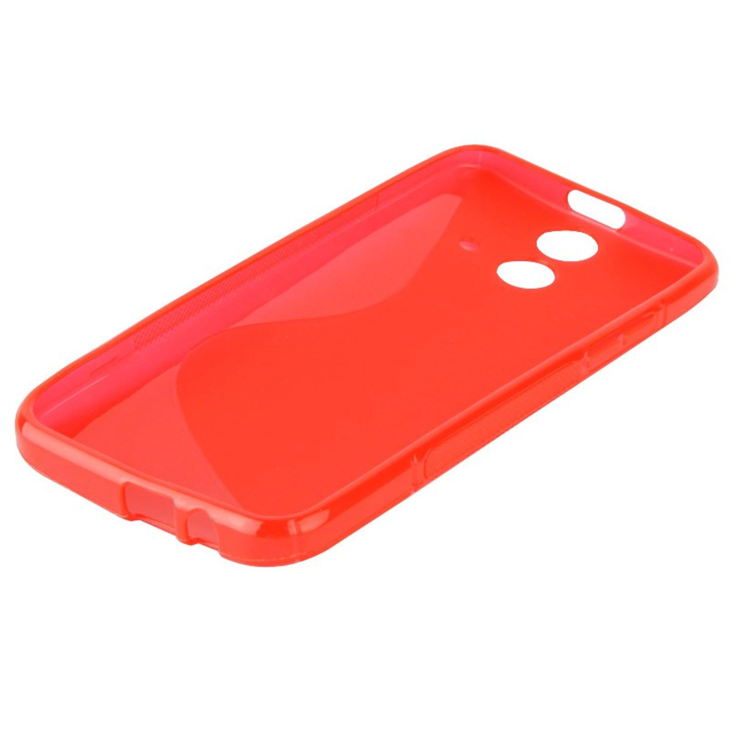 E8, Backcover, Handyhülle, KÖNIG HTC, One DESIGN Rot