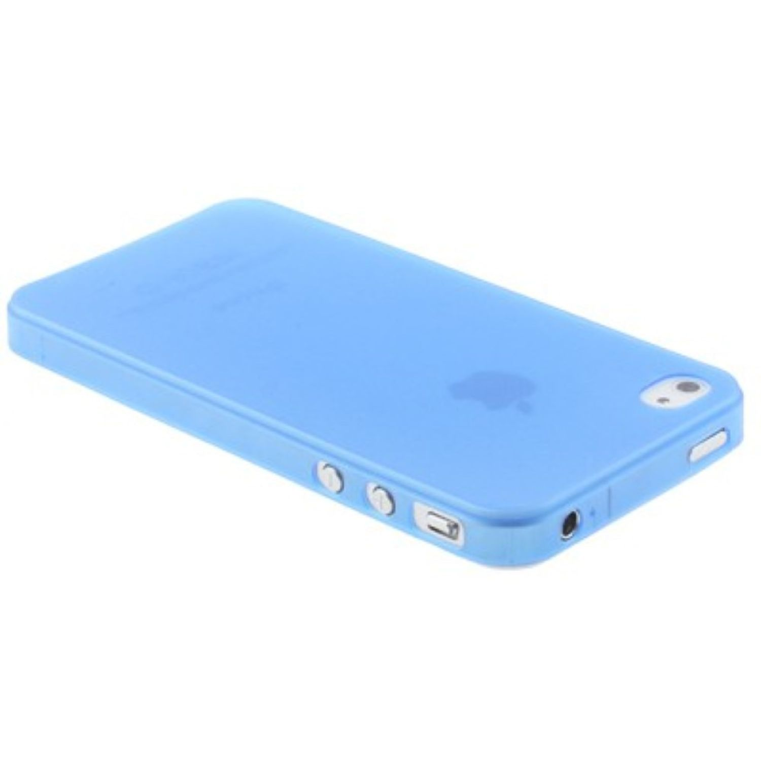 KÖNIG DESIGN Handyhülle, Backcover, Blau Apple, 4 iPhone / 4s