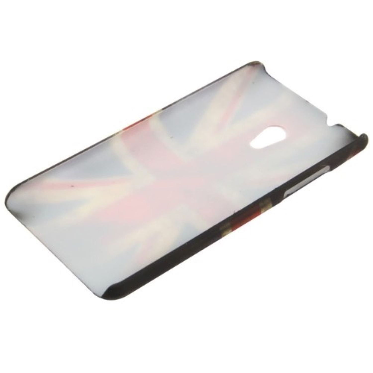 Innenseite einer Handyhülle mit Union Jack-Design.