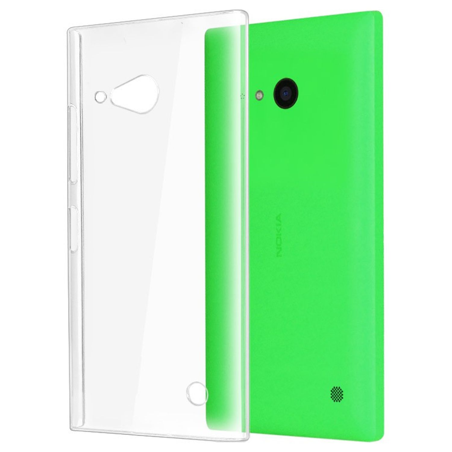 Nokia, 730, DESIGN KÖNIG Backcover, Lumia Transparent Handyhülle,