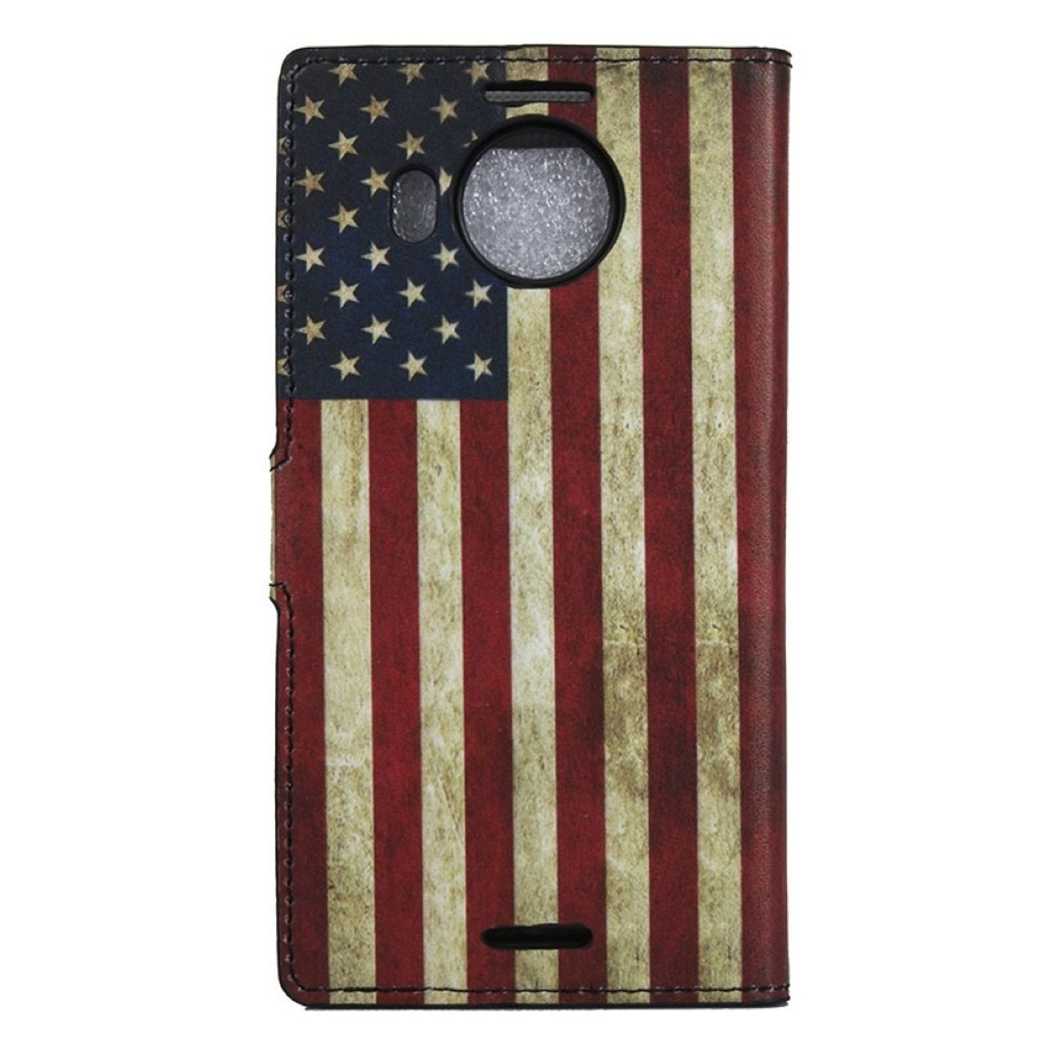 Handyhülle mit amerikanischem Flaggen-Design. Die Hülle ist abgenutzt und vintage.