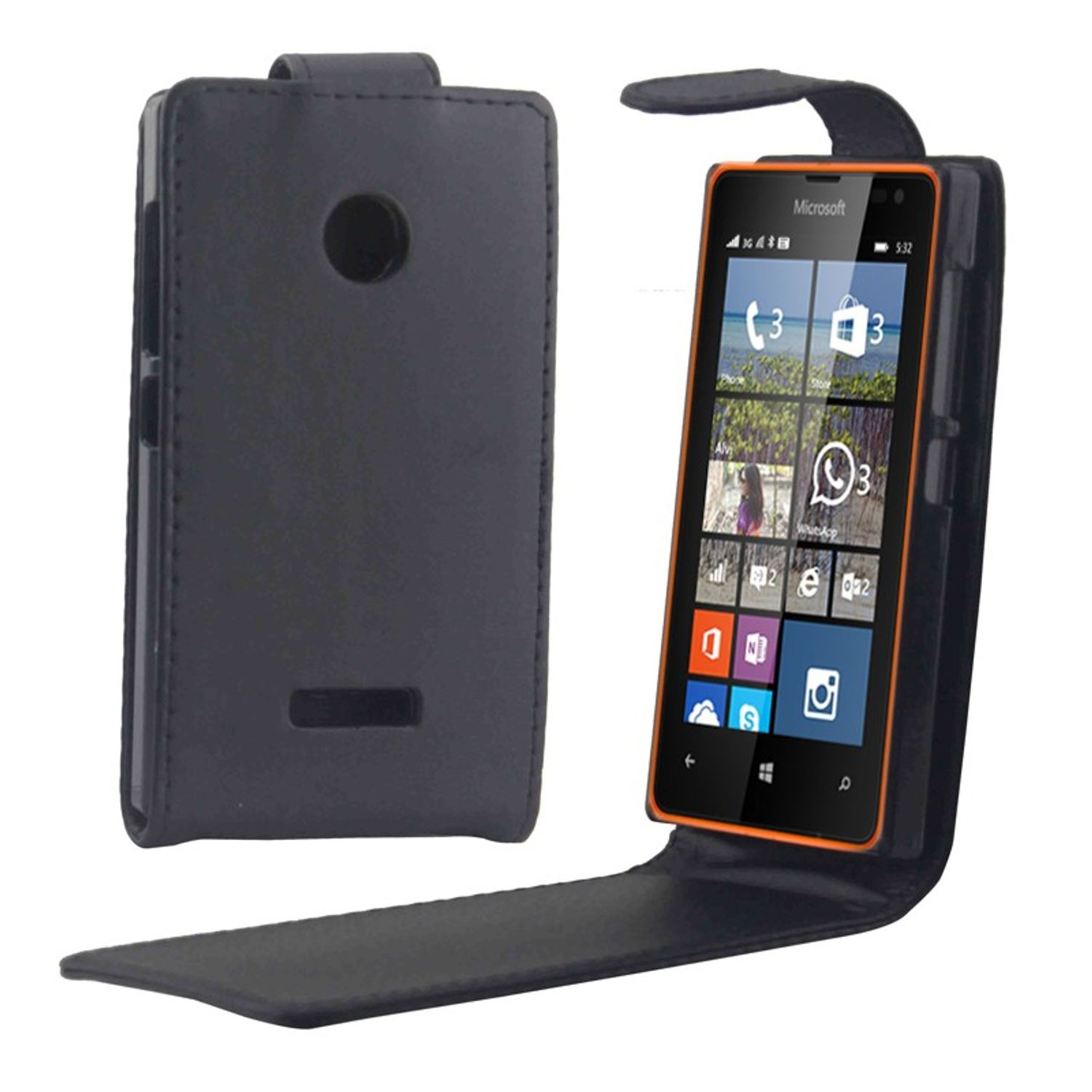 KÖNIG DESIGN Lumia 532, Backcover, Handyhülle, Microsoft, Schwarz