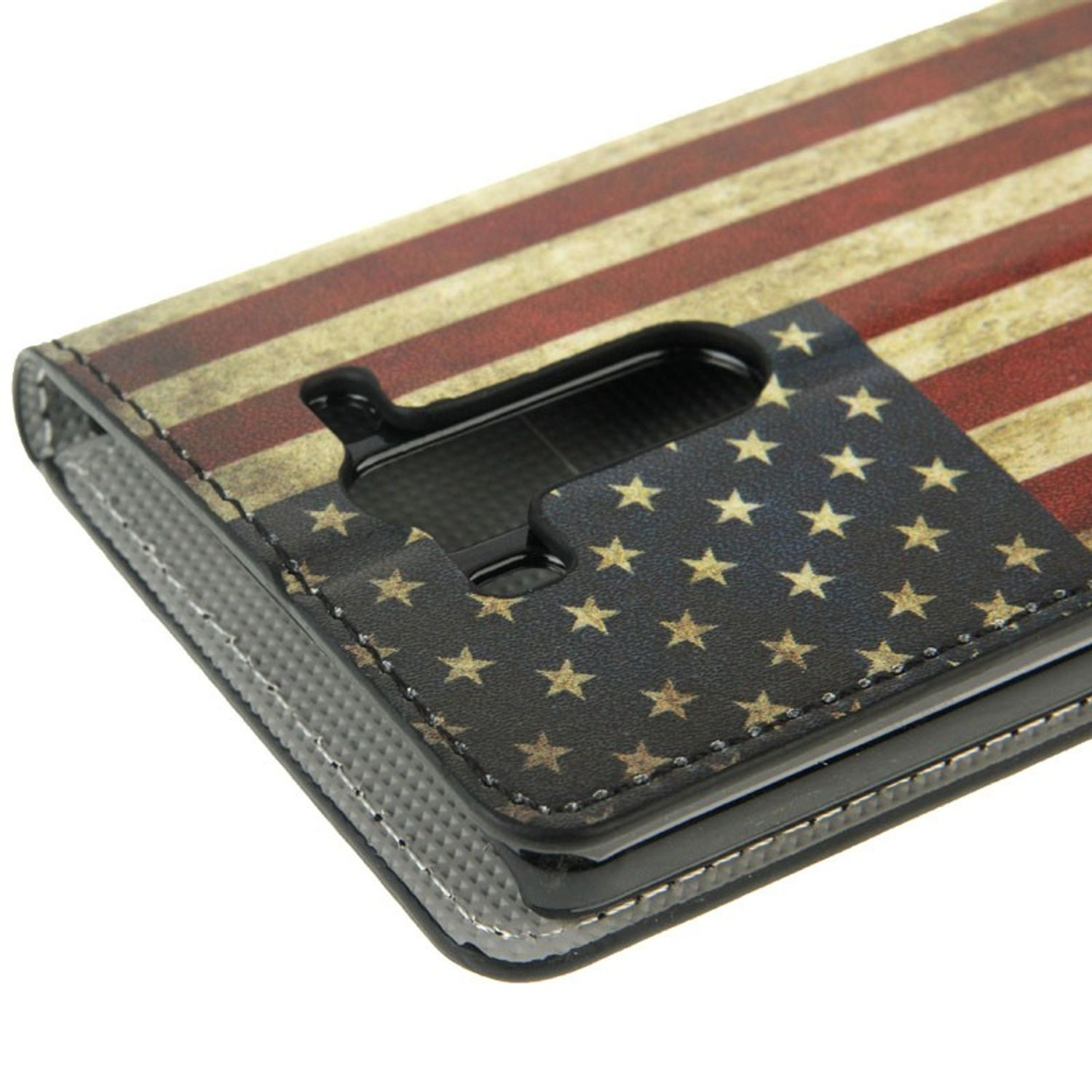 Eine Handyhülle mit amerikanischem Flaggen-Design.