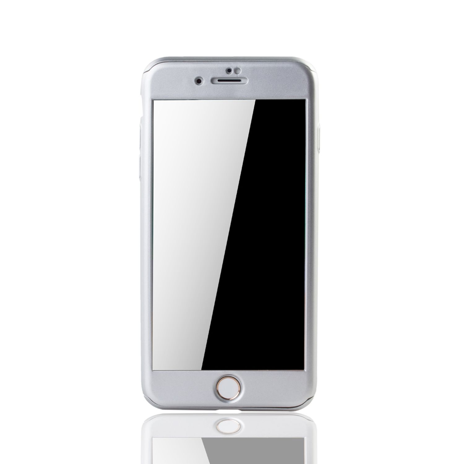 KÖNIG DESIGN Apple, Cover, Handyhülle Plus, iPhone Schutz, 7 360 Silber Grad Full