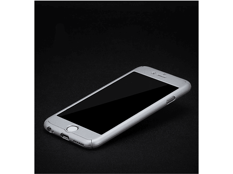 KÖNIG DESIGN Handyhülle 360 Grad Schutz, Full Cover, Samsung, Galaxy J5, Silber