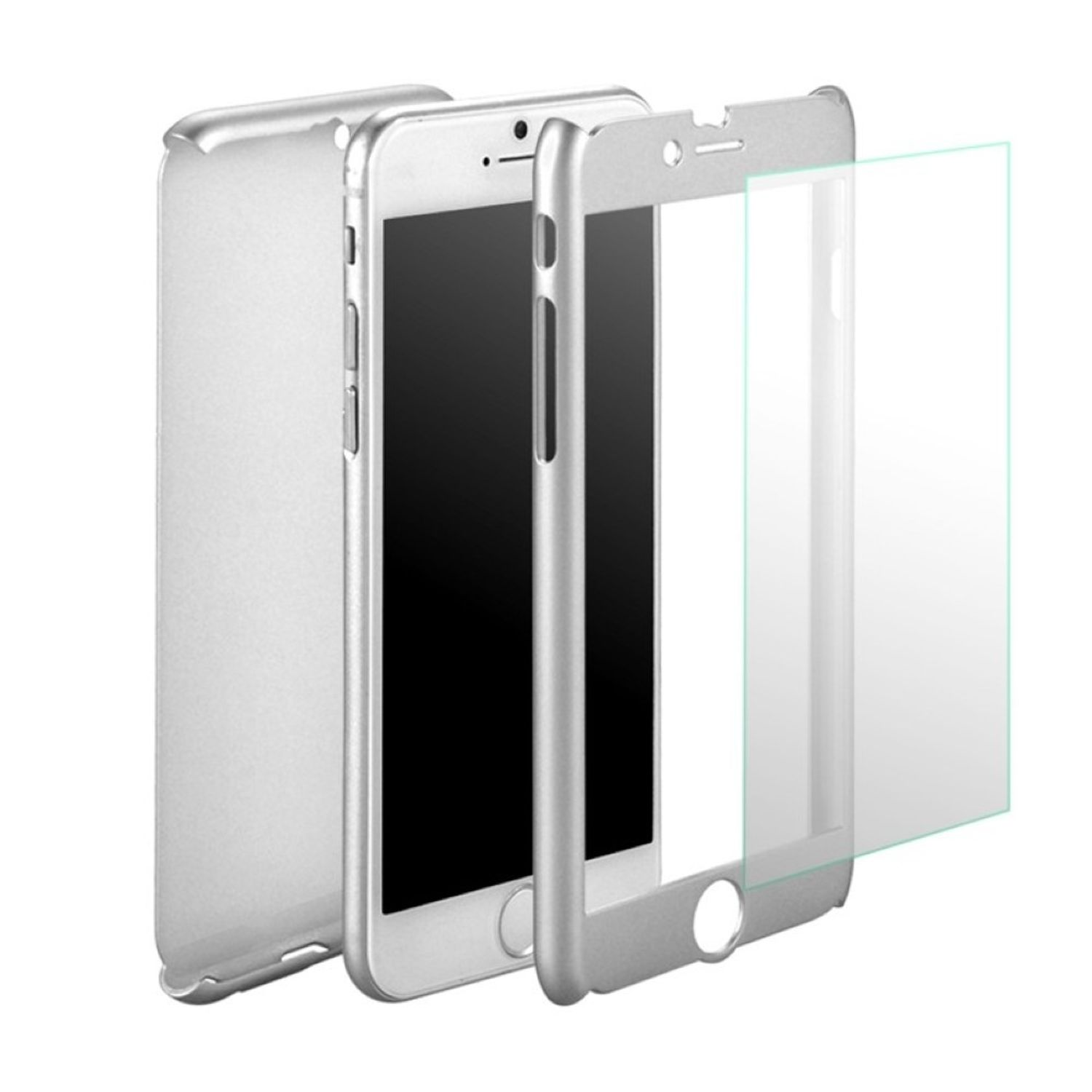DESIGN Silber iPhone Apple, KÖNIG Handyhülle, Backcover, Plus, 8