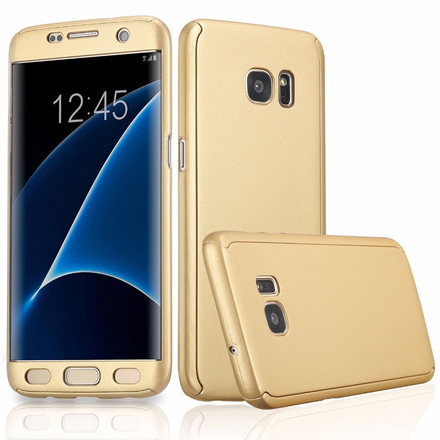 Full Edge, S7 360 KÖNIG Cover, Galaxy Schutz, Gold Handyhülle DESIGN Samsung, Grad