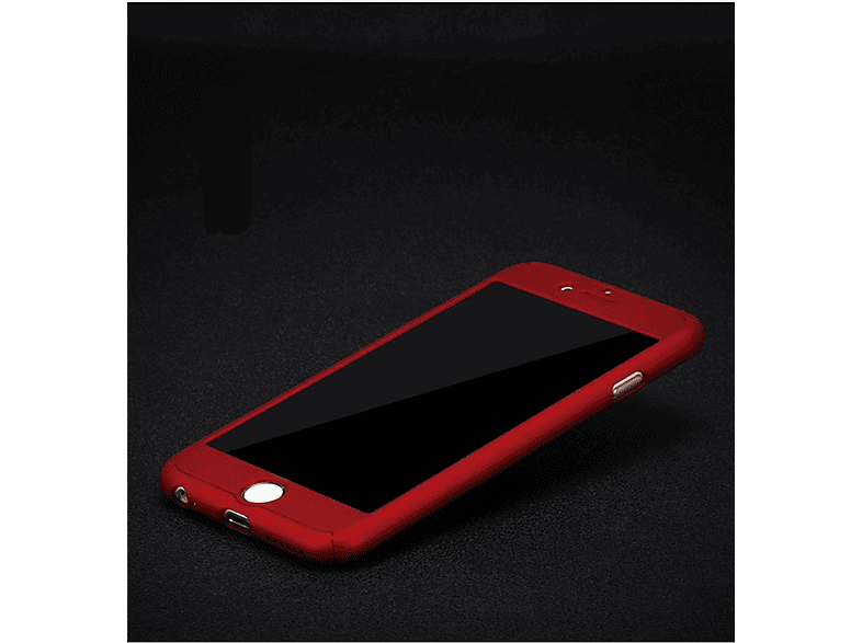 KÖNIG DESIGN Handyhülle, Backcover, iPhone Plus, 8 Rot Apple