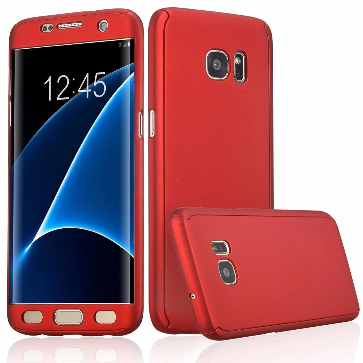 Full KÖNIG S6 Edge Plus, Grad Rot Samsung, Cover, Galaxy Schutz, 360 DESIGN Handyhülle