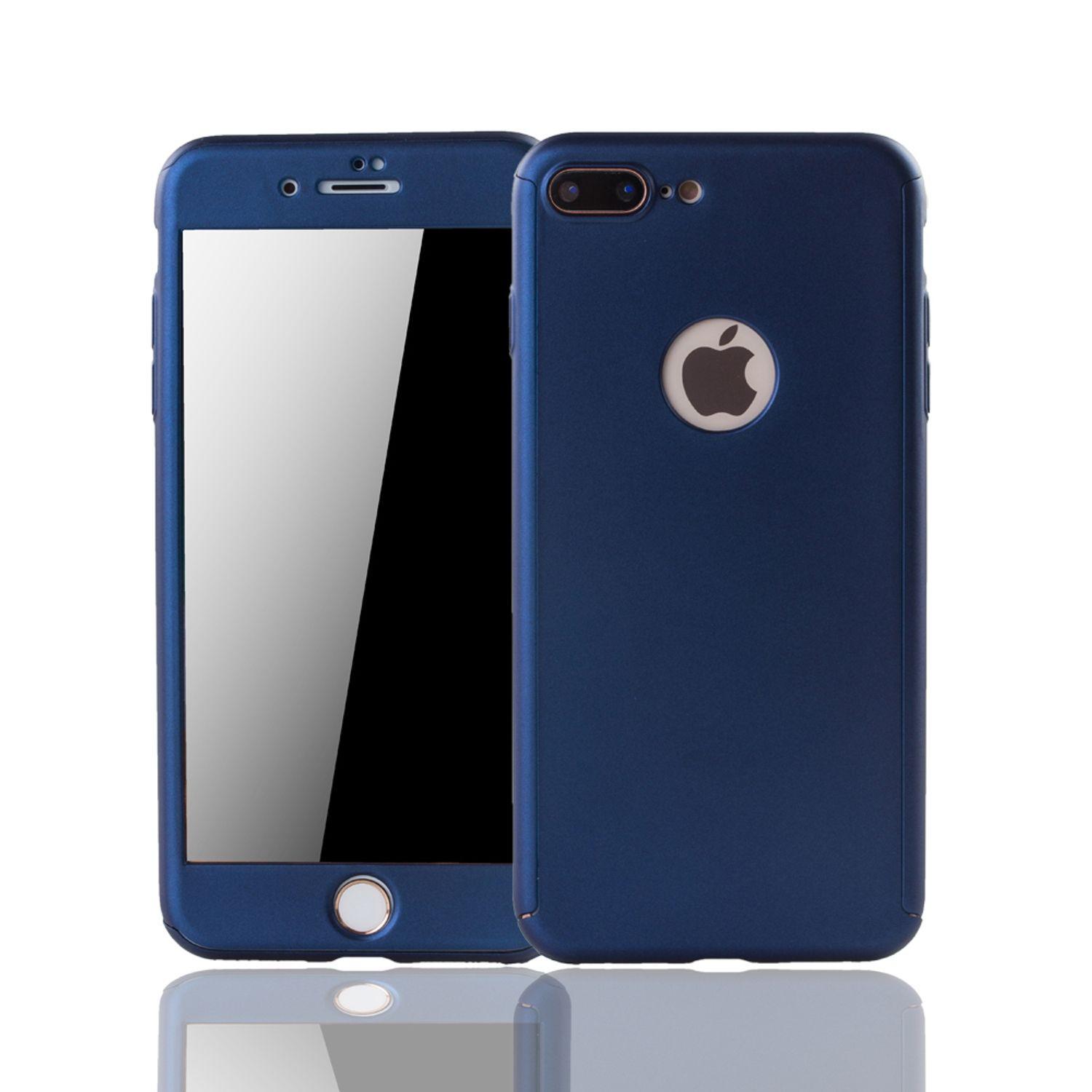 Schutz, KÖNIG Blau Cover, 7 DESIGN Apple, iPhone Grad Plus, 360 Handyhülle Full