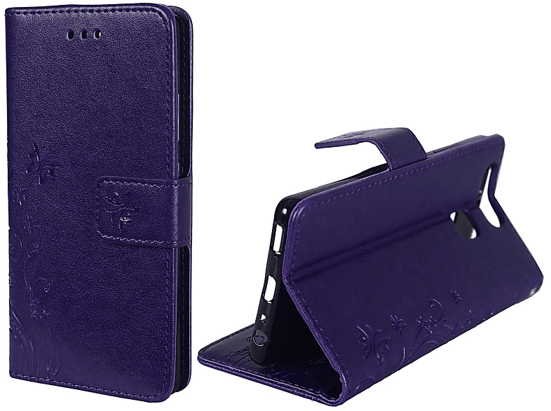 KÖNIG DESIGN Handyhülle, Violett Bookcover, P9, Huawei