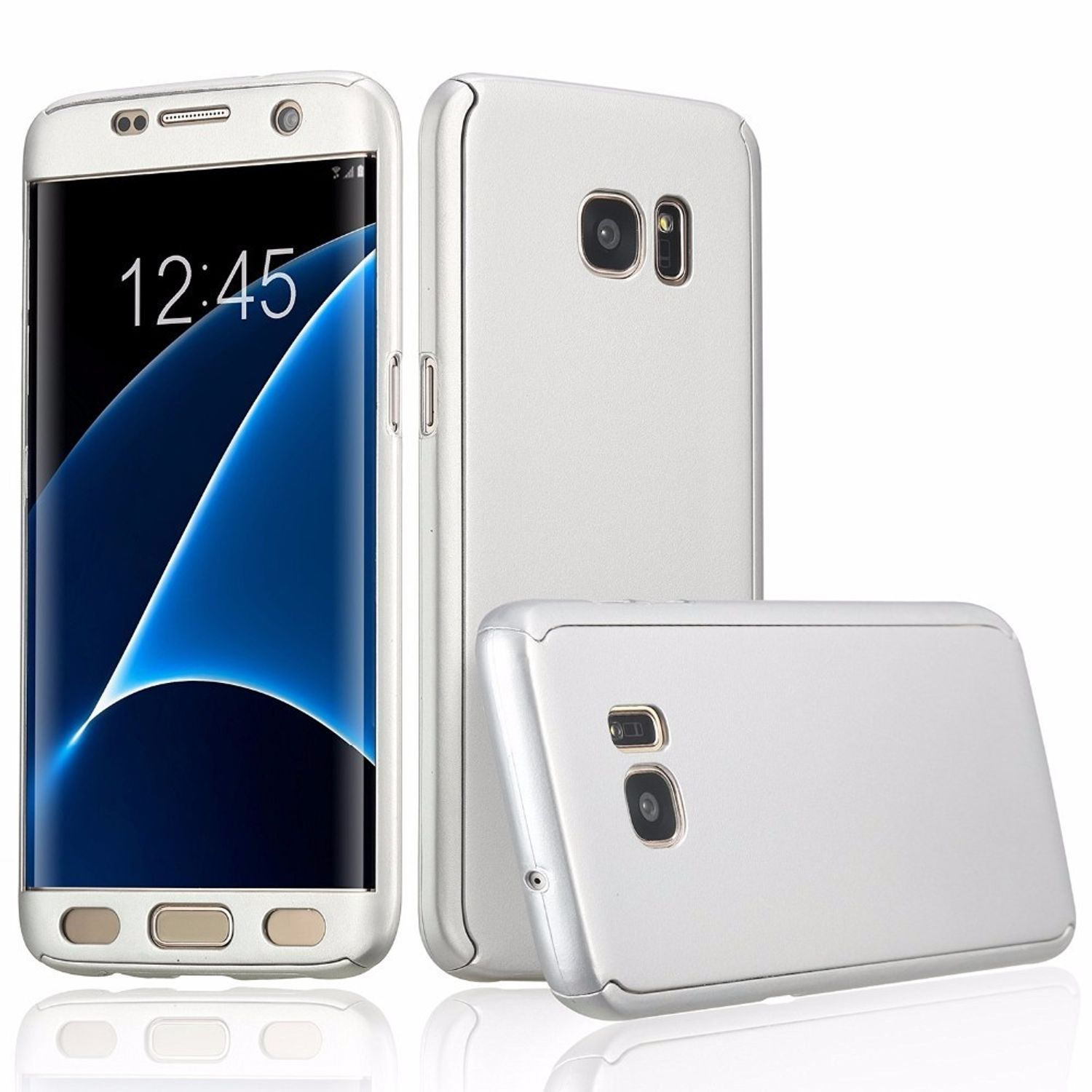 Samsung, Silber Plus, Edge S6 Cover, KÖNIG Schutz, Galaxy Full DESIGN 360 Handyhülle Grad