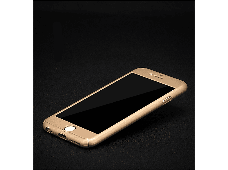KÖNIG DESIGN Handyhülle 360 Grad Schutz, Full Cover, Samsung, Galaxy J5, Gold