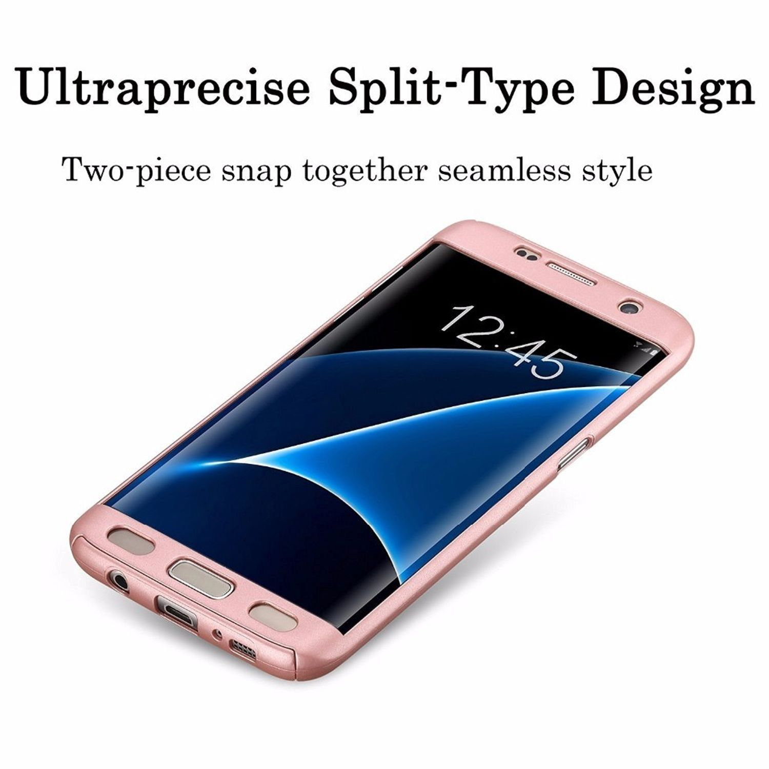 KÖNIG DESIGN Handyhülle 360 Cover, Galaxy Full Grad Rosa Schutz, Samsung, Edge S6 Plus