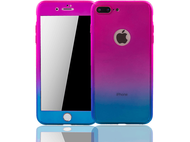 KÖNIG DESIGN Handyhülle 360 Grad Schutz, Full Cover, Apple, iPhone 7, Mehrfarbig