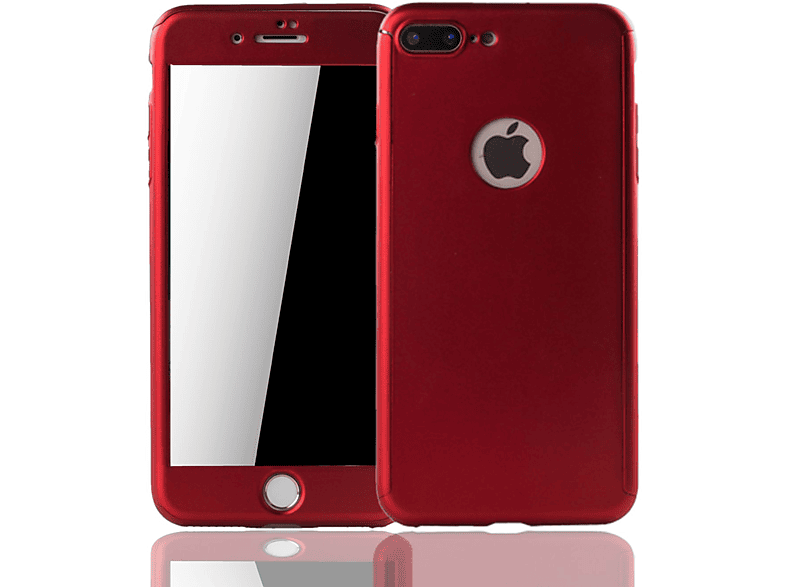 Handyhülle Schutz, Rot Grad DESIGN Plus, iPhone Apple, Cover, KÖNIG 360 Full 7