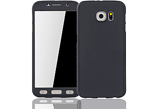 KÖNIG DESIGN Handyhülle 360 Grad Schutz, Full Cover, Samsung, Galaxy S7, Schwarz