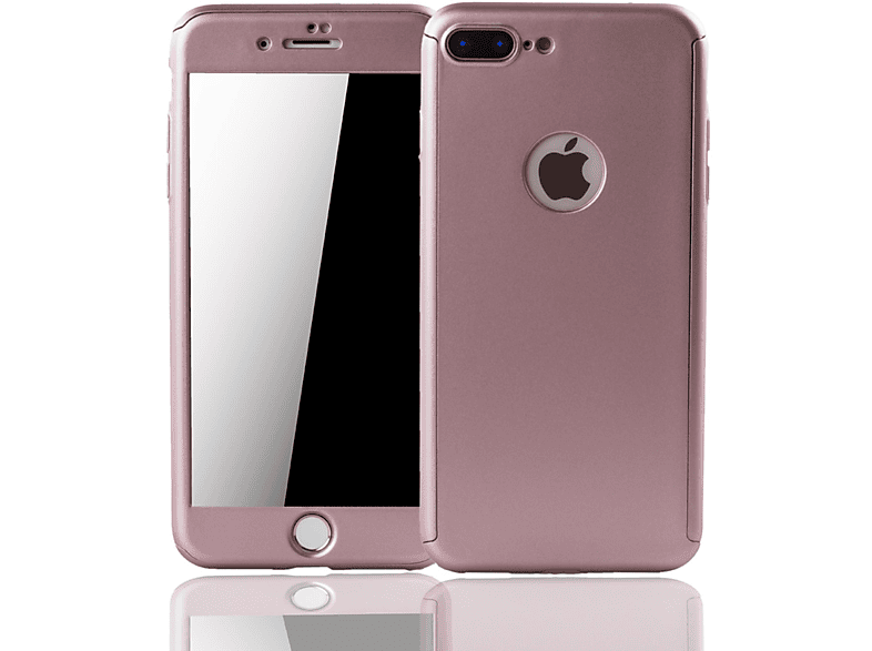 KÖNIG DESIGN Handyhülle 360 Grad Schutz, Full Cover, Apple, iPhone 7 Plus, Rosa