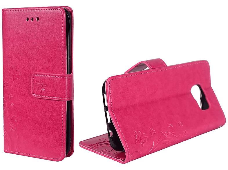 KÖNIG DESIGN Handyhülle, Bookcover, Samsung, Rosa S7 Galaxy Edge