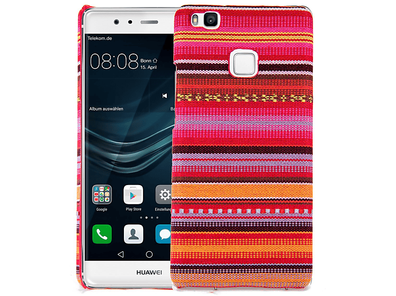 Huawei, P9 Handyhülle, DESIGN Mehrfarbig KÖNIG Backcover, Lite,