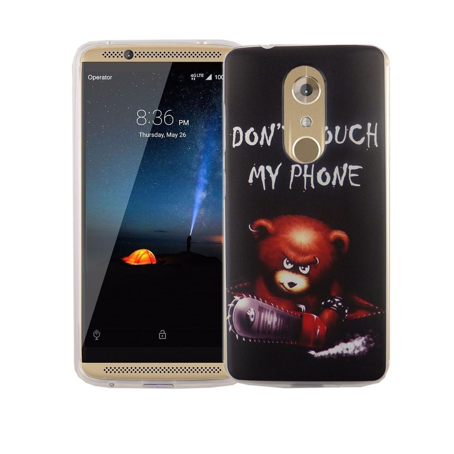 KÖNIG DESIGN Backcover, Bumper, 7, Handyhülle Axon ZTE, Schwarz