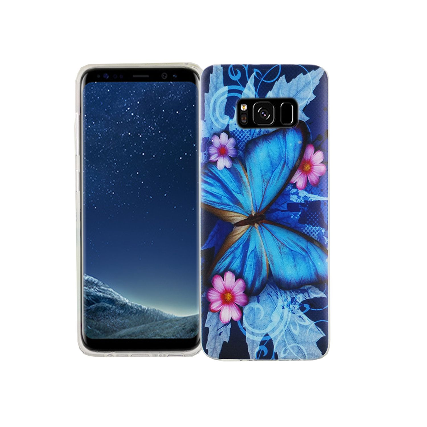 KÖNIG DESIGN Handyhülle Bumper, Samsung, Blau Galaxy Backcover, S8