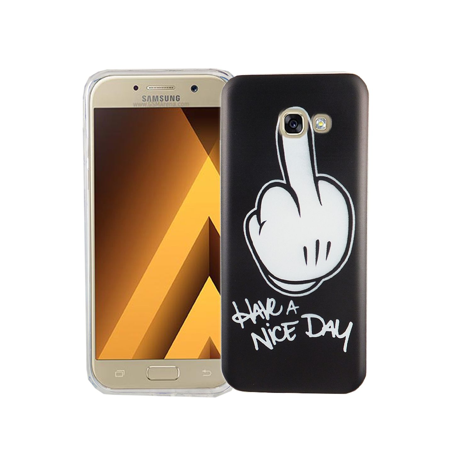 A5 Samsung, Handyhülle Bumper, KÖNIG DESIGN (2017), Galaxy Schwarz Backcover,