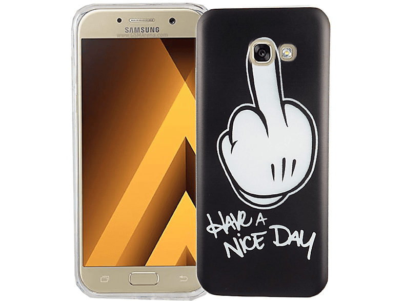 Samsung, A5 DESIGN KÖNIG (2017), Bumper, Backcover, Galaxy Handyhülle Schwarz