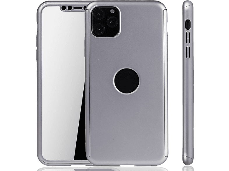 KÖNIG DESIGN Handyhülle 360 Grad Schutz, Full Cover, Apple, iPhone 11 Pro, Silber