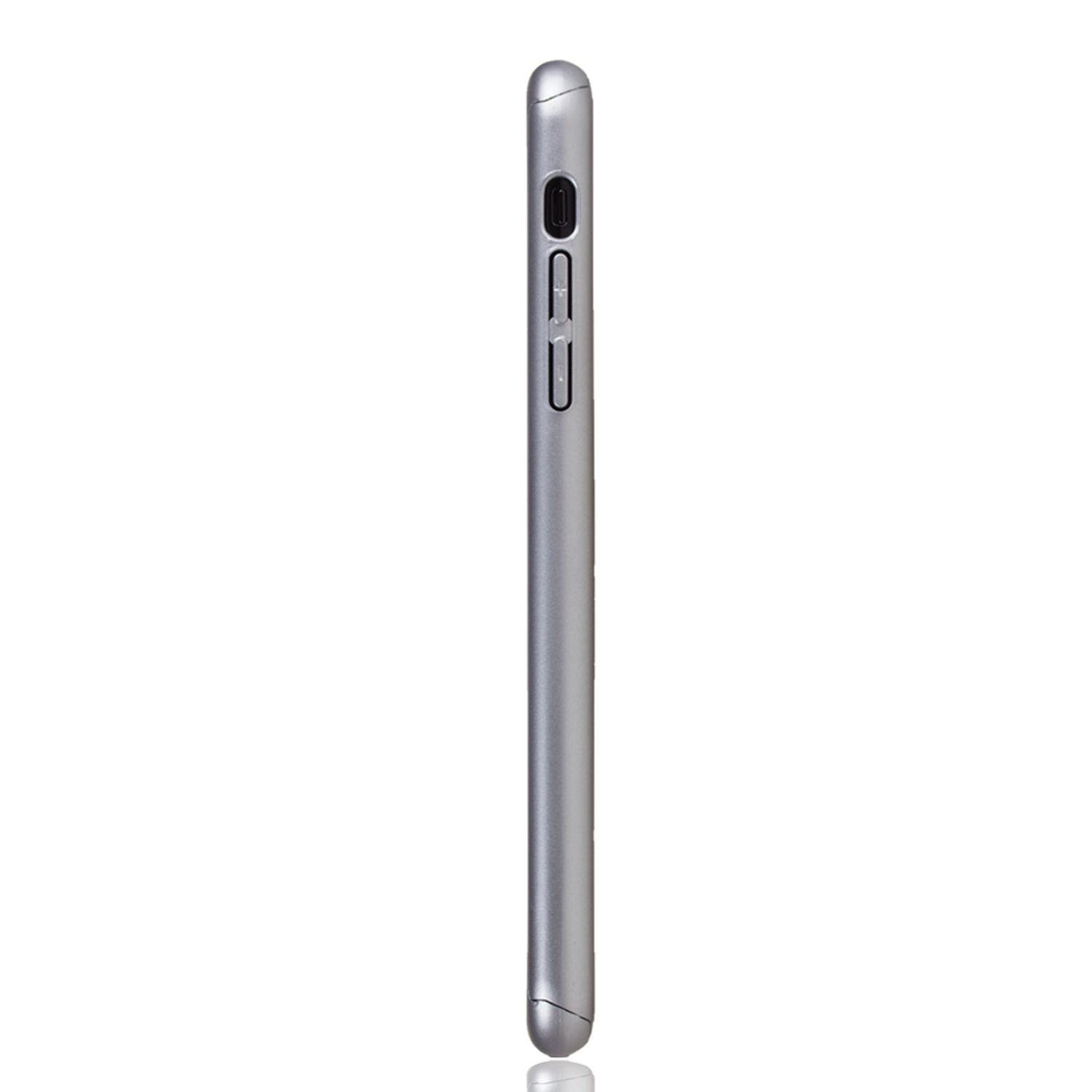 KÖNIG DESIGN Handyhülle 360 Grad Pro, Full 11 Silber iPhone Apple, Cover, Schutz