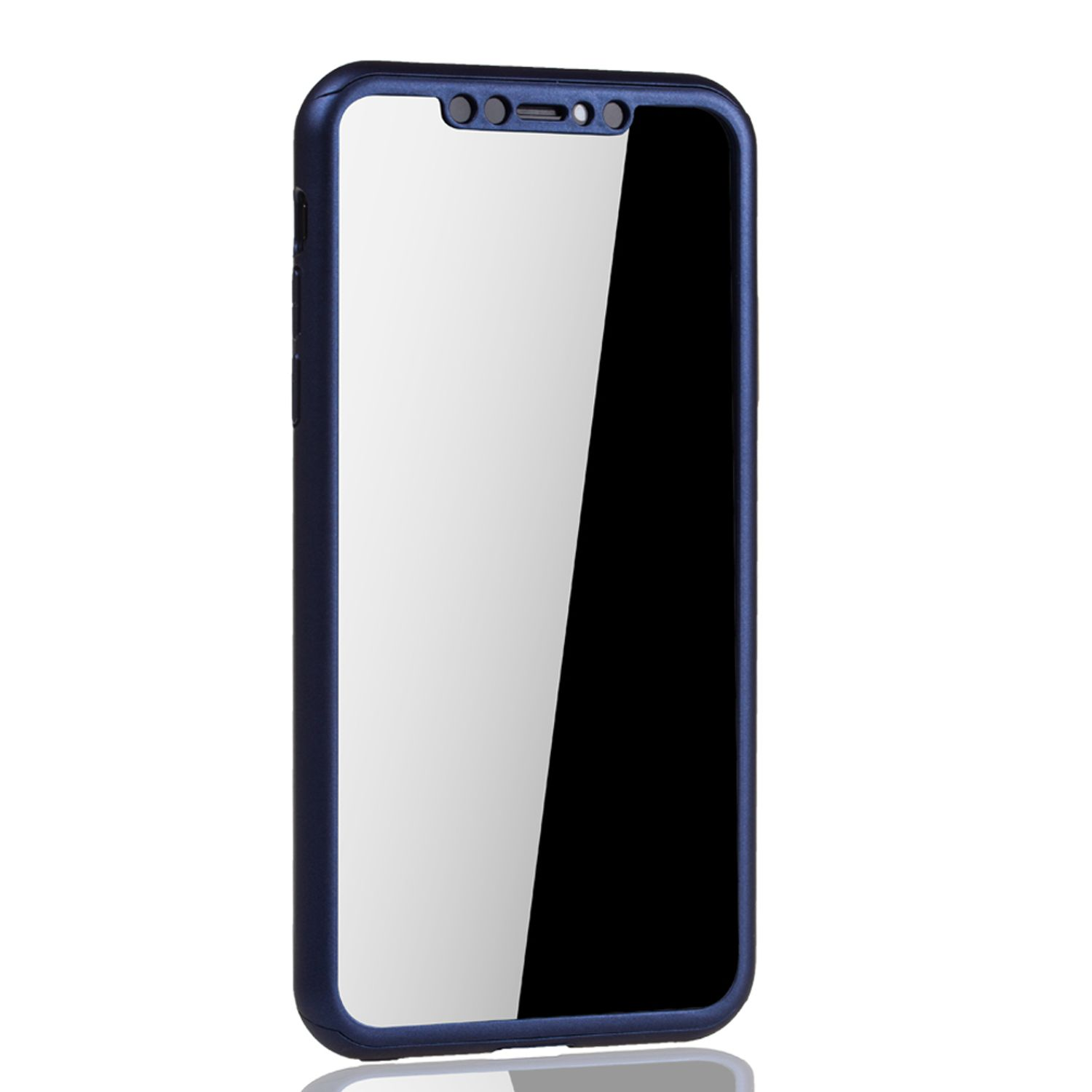 KÖNIG DESIGN Handyhülle 360 Grad Cover, Pro Full Blau Schutz, iPhone Apple, 11 Max