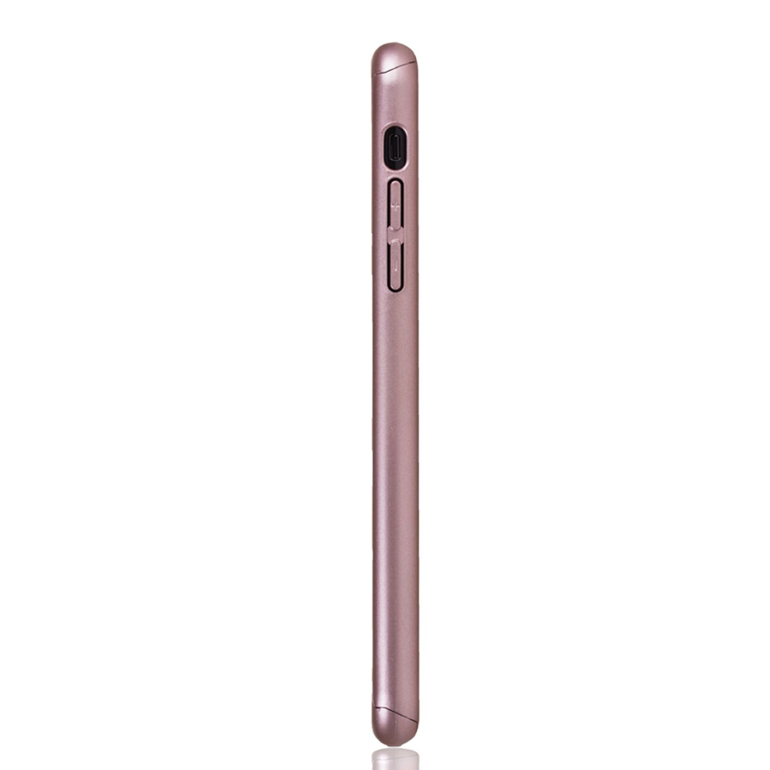 KÖNIG DESIGN Handyhülle 360 Grad Pro, Cover, 11 Full Rosa iPhone Schutz, Apple