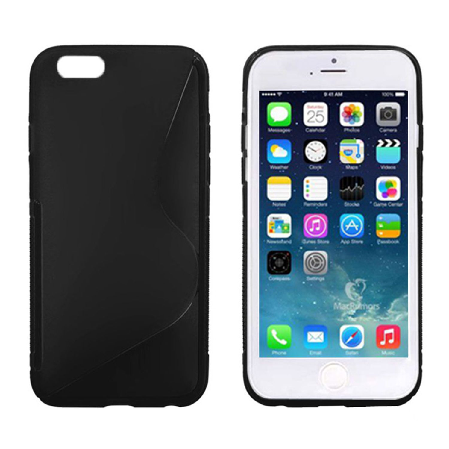 KÖNIG DESIGN Handyhülle, Backcover, Apple, Plus IPhone Plus, 6s Schwarz 6 