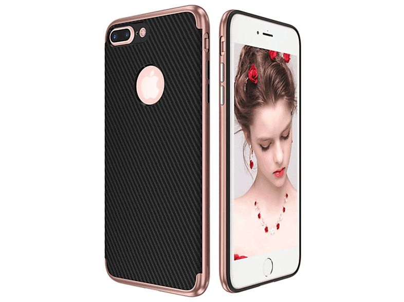 iPhone KÖNIG Backcover, Rosa Apple, 8, Handyhülle, DESIGN