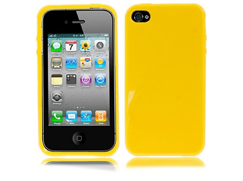 Apple, Gelb iPhone Backcover, Handyhülle, 4s, 4 / KÖNIG DESIGN