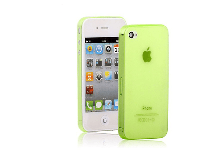 Backcover, DESIGN Grün Apple, / iPhone KÖNIG 4 4s, Handyhülle,