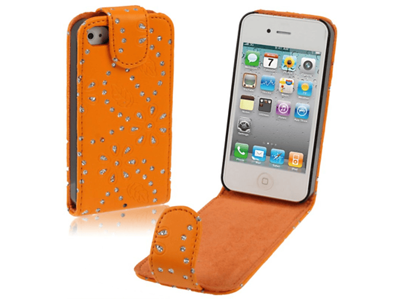 KÖNIG DESIGN Handyhülle, Backcover, Apple, iPhone 4 / 4s, Orange