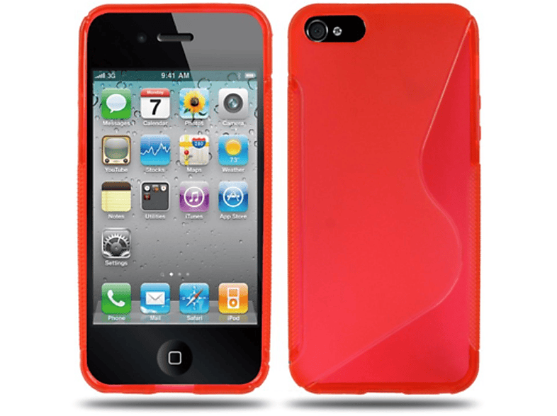 KÖNIG DESIGN Handyhülle, Backcover, Apple, iPhone 5s 5 Rot / / SE