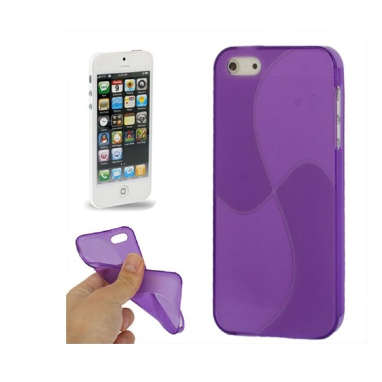Handyhülle, / SE, / KÖNIG Apple, DESIGN Violett 5 Backcover, iPhone 5s