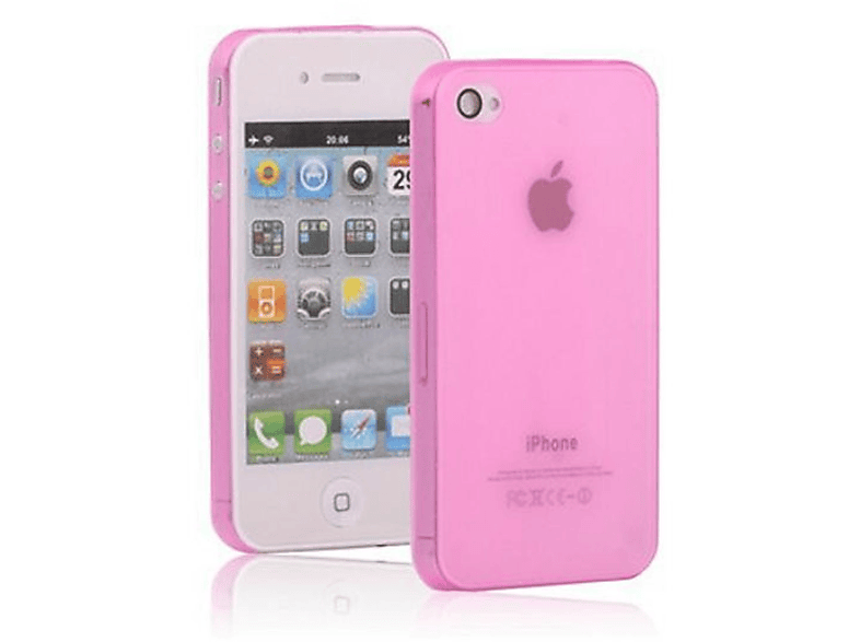KÖNIG DESIGN Backcover, iPhone Rosa Apple, / Handyhülle, 4 4s