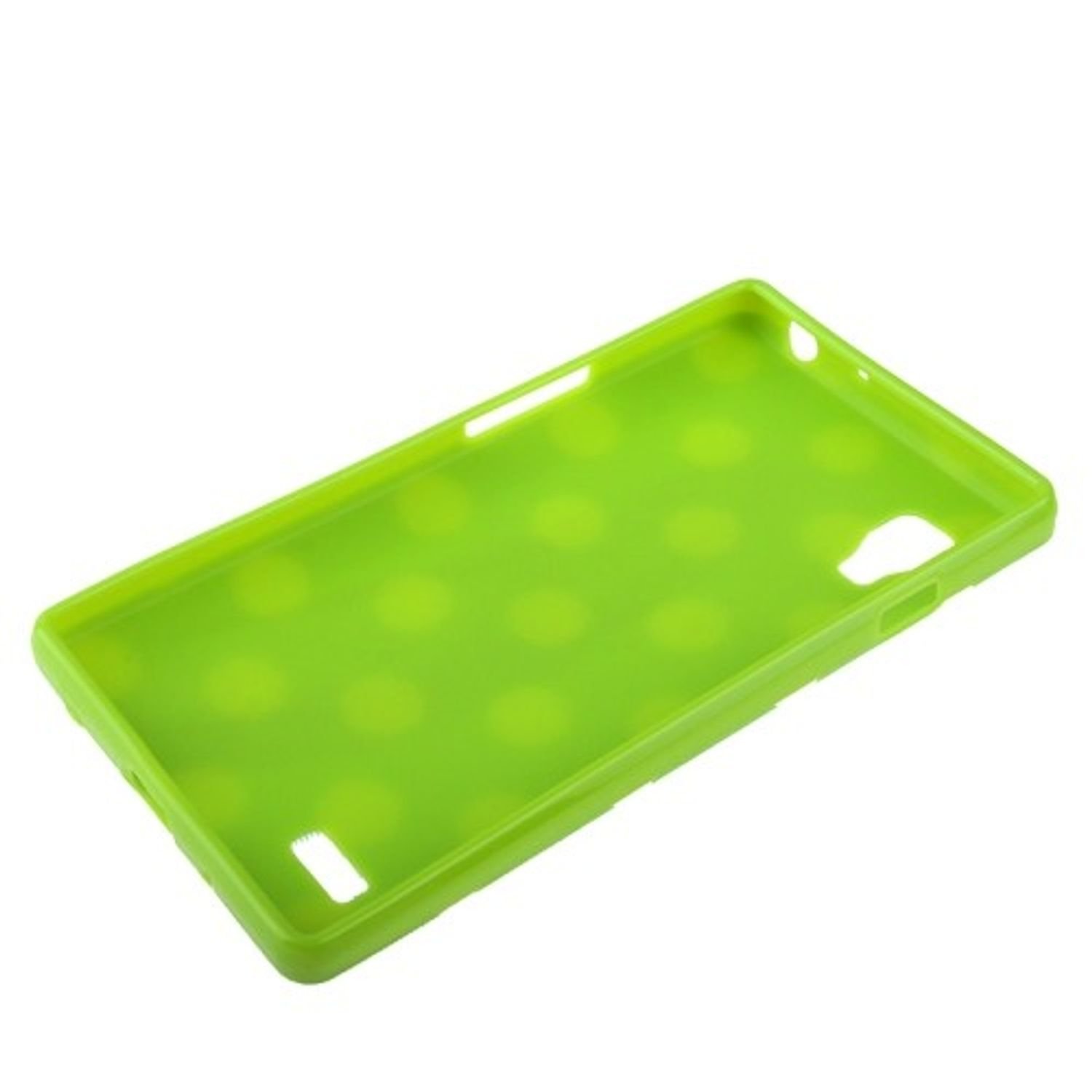 Grüne Handyhülle mit Polka Dots.