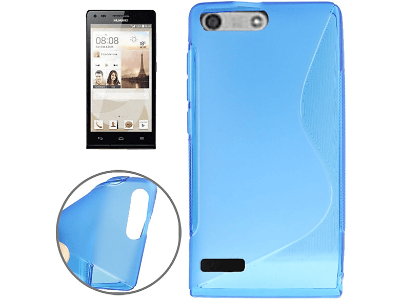 Handyhülle, mini, Huawei, Backcover, KÖNIG P7 Ascend DESIGN Blau