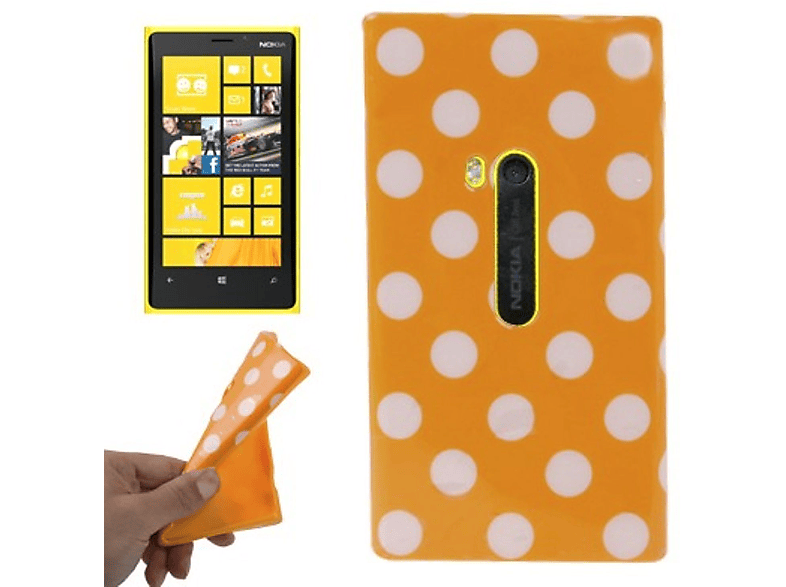 KÖNIG DESIGN Handyhülle, Backcover, Nokia, Lumia 920, Orange