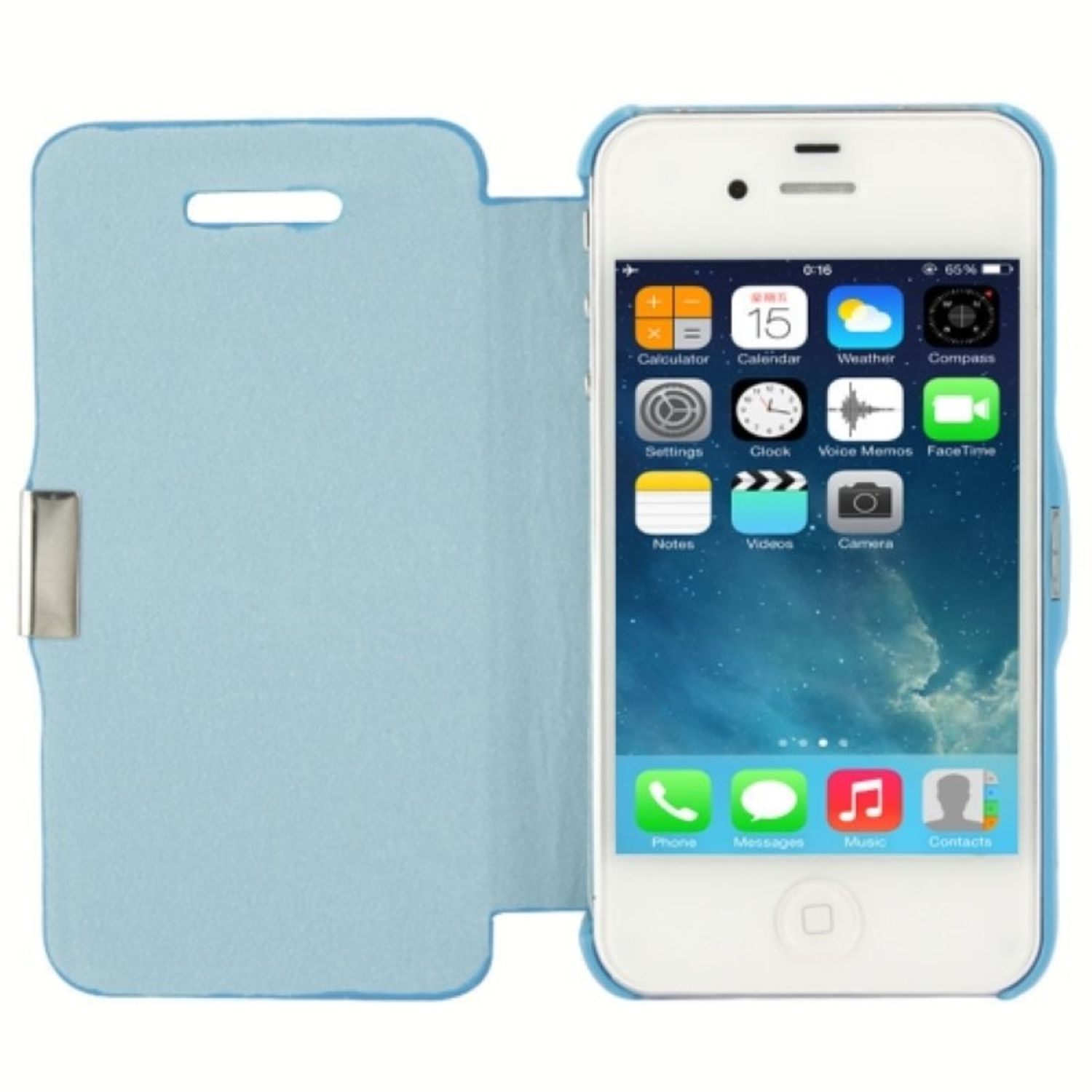 Blau Apple, iPhone 4 DESIGN Backcover, KÖNIG Handyhülle, / 4s,