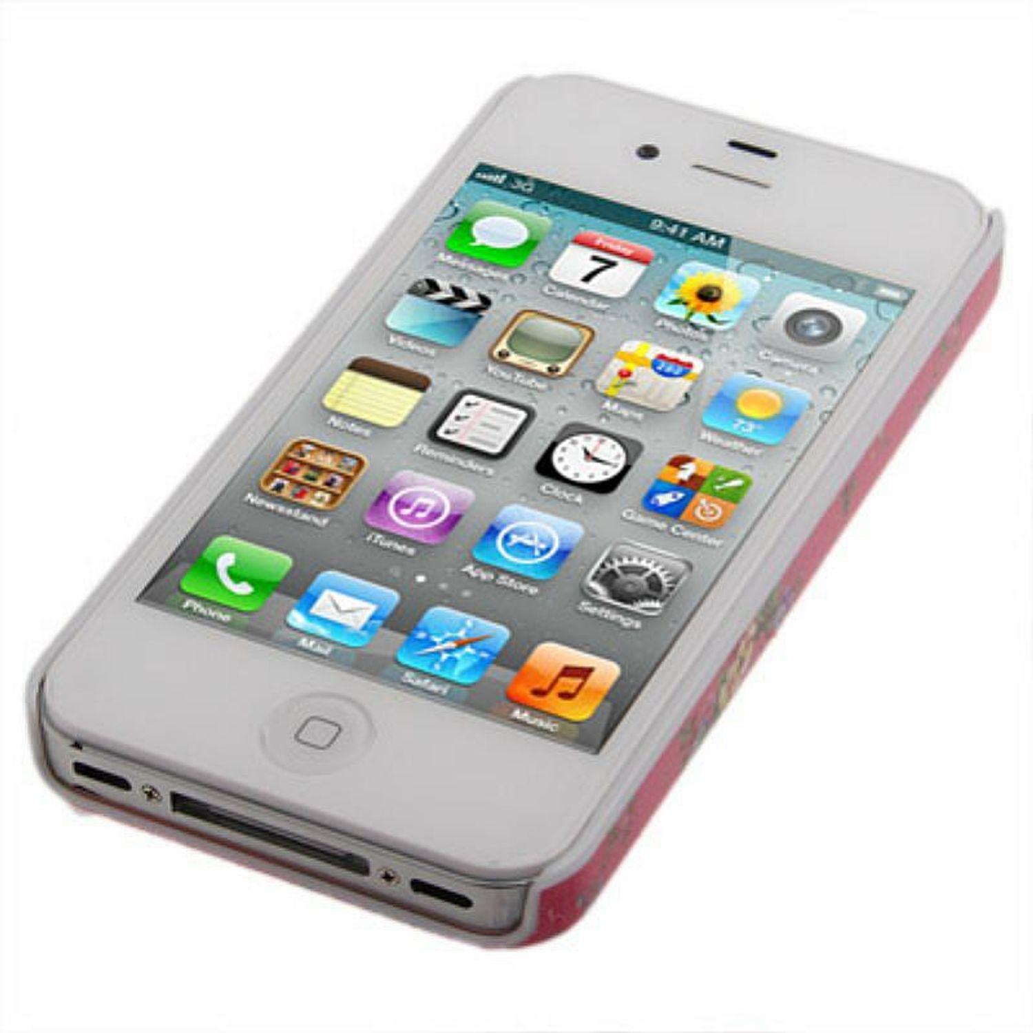 Apple, / KÖNIG iPhone Handyhülle, 4s, Backcover, 4 DESIGN Rosa