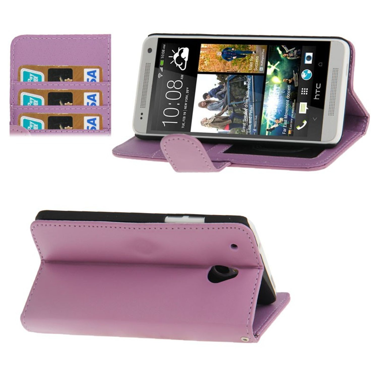 DESIGN Backcover, Mini, Violett HTC, Handyhülle, KÖNIG One