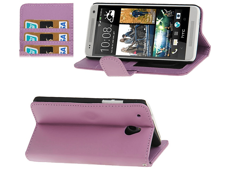 DESIGN Backcover, Mini, Violett HTC, Handyhülle, KÖNIG One